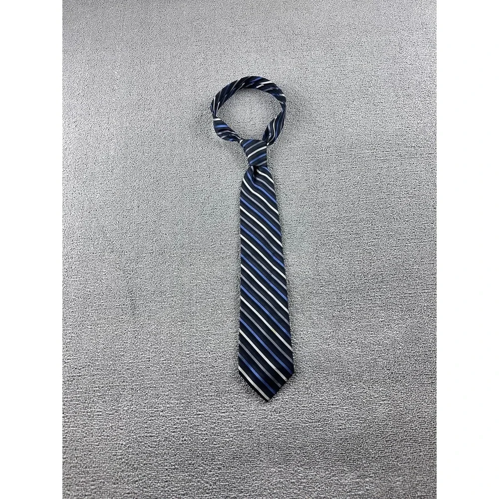 Calvin Klein Tie Men Multi Color Silk Blend Striped Classic Designer Prep Formal